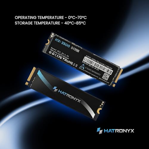 Image of Alpha HX-3500 512GB NVMe M.2 SSD 2280 | PCIe Gen 3x4 Internal SSD with Micron 3D TLC NAND | Up to 3400MB /s Read & 2600MB /s Write | High Speed SSD for Gaming | 3+3 Years Extended Warranty