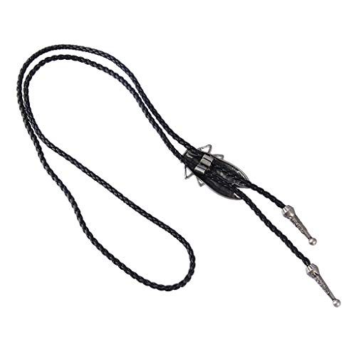 Image of GelConnie Bolo Ties for Men Women Western Cowboy Tie Mens Western Necklace Leather Necktie Gold Bolero Tie Cowboy Necklace