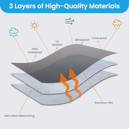 Image of STHIRA UV Resistant Car Cover 210D Oxford Reflective Universal 14.5ft