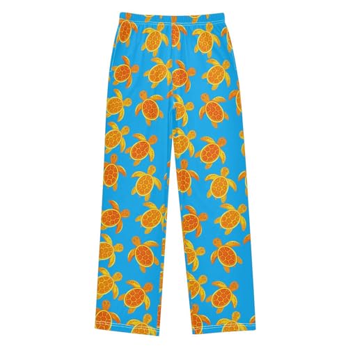 J JOYSAY Cartoon Turtle Golden Pajamas Pants Soft Long Pajama Bottoms Lounge Sleep Pants Size S-XL