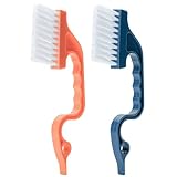 Slick- Window Track Cleaning Brush, 2 Pack, Navy Blue/Orange Ergonomic Handle,...