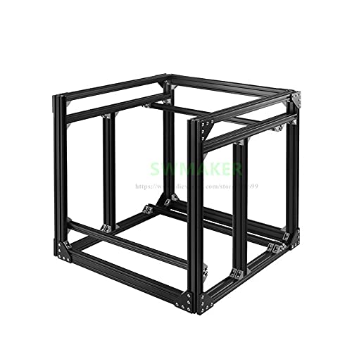 Lysee 3D Printer Parts & Accessories - BLV MGN Cube 3D Printer Aluminum Extrusion Frame Full Kit w/Nuts Screw Bracket Corner F/CR-10 365mm Z Height - (Size: Only AL extrusions, Color: Black)