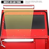 Parts-Diyer 25 Gallon Sandblasting Cabinet, 40-80 PSI Power Air Sandblasting with Blasting Gun & 4 Nozzle for Stain, Removal, Paint,Heavy Duty Steel Bench Top Sand Blaster - Image 2