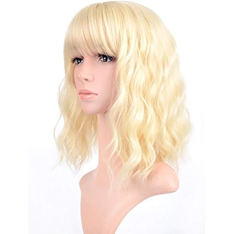 VCKOVCKO Platinblond Pastell Wellig Perücke Cover