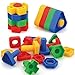 Jumbo Nuts and Bolts Toys 52Psc for Toddlers Preschoolers Kids, STEM Educational Montessori Building Construction Screw Matching Activities for 3,4,5 Year Old Boy and Girl.