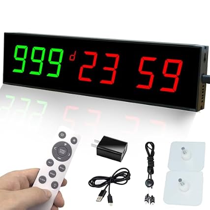 Digital Days Countdown Timer Clock,Retirement Countdown Calendar up to 999 Days,Count Timing Up Stopwatch,LED Digital Days Countdown Timer Clock,Retirement Countdown Calendar up to 999 Days,Count Timing Up