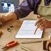 gisgfim 2 Pad Repair Order Book 2 Part Carbonless Receipt Books Consecutively Numbered with Claim Check Stub Invoice Receipt Book Work Order Form Receipt Book Order for Small Business 50 Set per Pads