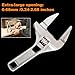BWWNBY Adjustable Wrench, Wide Jaw 6-68 mm Large Opening Bathroom Aluminum Alloy Spanner Wrenches, Shank Plumber, Mini Spanner Repair Tool for Bathroom, Washbasin, Tube Nut Disassembly (COLOR:Silver)