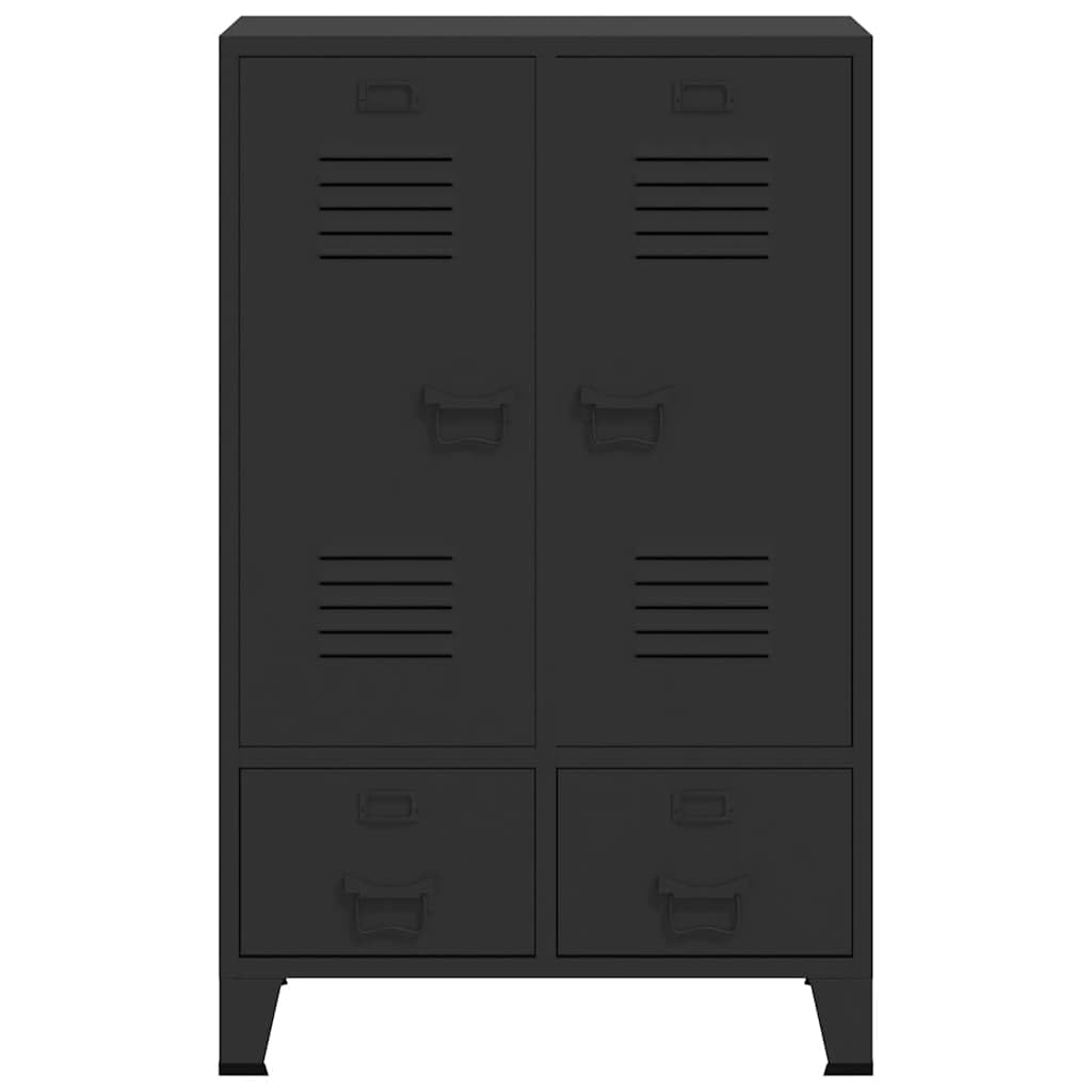 vidaXL Armadio in Metallo Stile Industriale 67x35x107cm Nero Schedario Ufficio