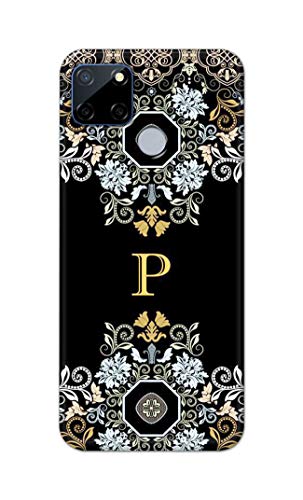 Image of Printed Hard Back Cover Case for Realme C12 Back Cover (Alphabet P) -1803