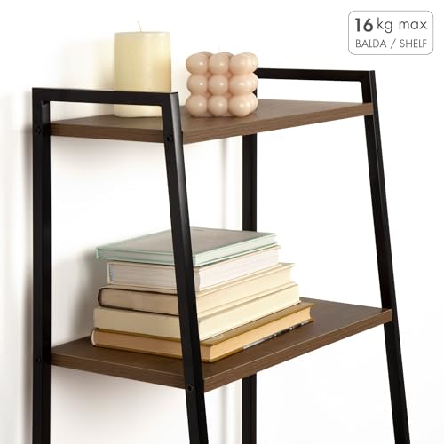 Miniatura 4 de Aktive Max Home Estantería Escalera Fija 4 Niveles, 43x30x90 Cm, Madera Y Metal, Peso Máximo Soportado 16 Kg, Librerías, Estanterías Almacenaje, Mueble Salón, Estilo Industrial 18454