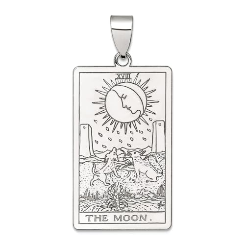 Collier carte de tarot argent 925 femme pendentif talisman mystique 16.8mm