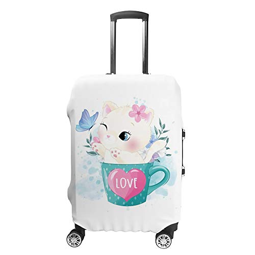 Housse de voyage imperméable motif papillon pour valise rigide et bagage souple de soute