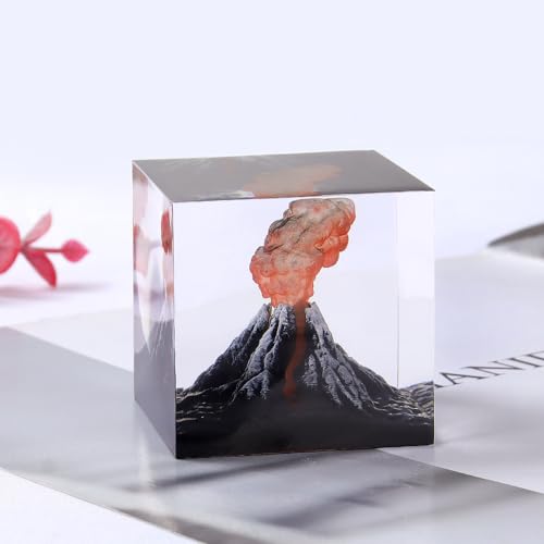 Lámpara de mesa volcán lava mini decorativa LED USB miniatura 6
