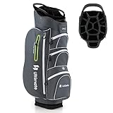 Tangkula Golf Cart Bag with 15 Way Top Dividers, Lightweight Golf Clubs Bag with Individual Putter Well & 7 Pockets, Cooler Bag, Shoulder Strap & Rain Hood, Portable Carry Bag for Men & Women