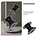 BESPORTBLE 16pcs Part Soccer Rod Accessories Football Covers Replacement Post Foosball Machine Rubber Caps Plugs Pole Table Iron Foosballs Safety for Universal Tables, Black End