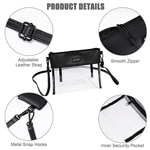 Clear Bag Stadium Approved, TPU Clear Purses Inside Pocket，Crossbody Bag Adjustable Strap for Concert，Sporting Events4