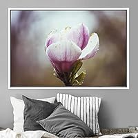 Framed Canvas Wall Art Flora Snapshot Closeup Dark Expressive Farmhouse/Country Floral Multicolor Photography Realism Single - 16x24 inches