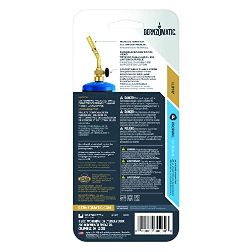 Bernzomatic Basic Use Ul2317 Brass Pencil Flame Propane Torch Head #TOP3