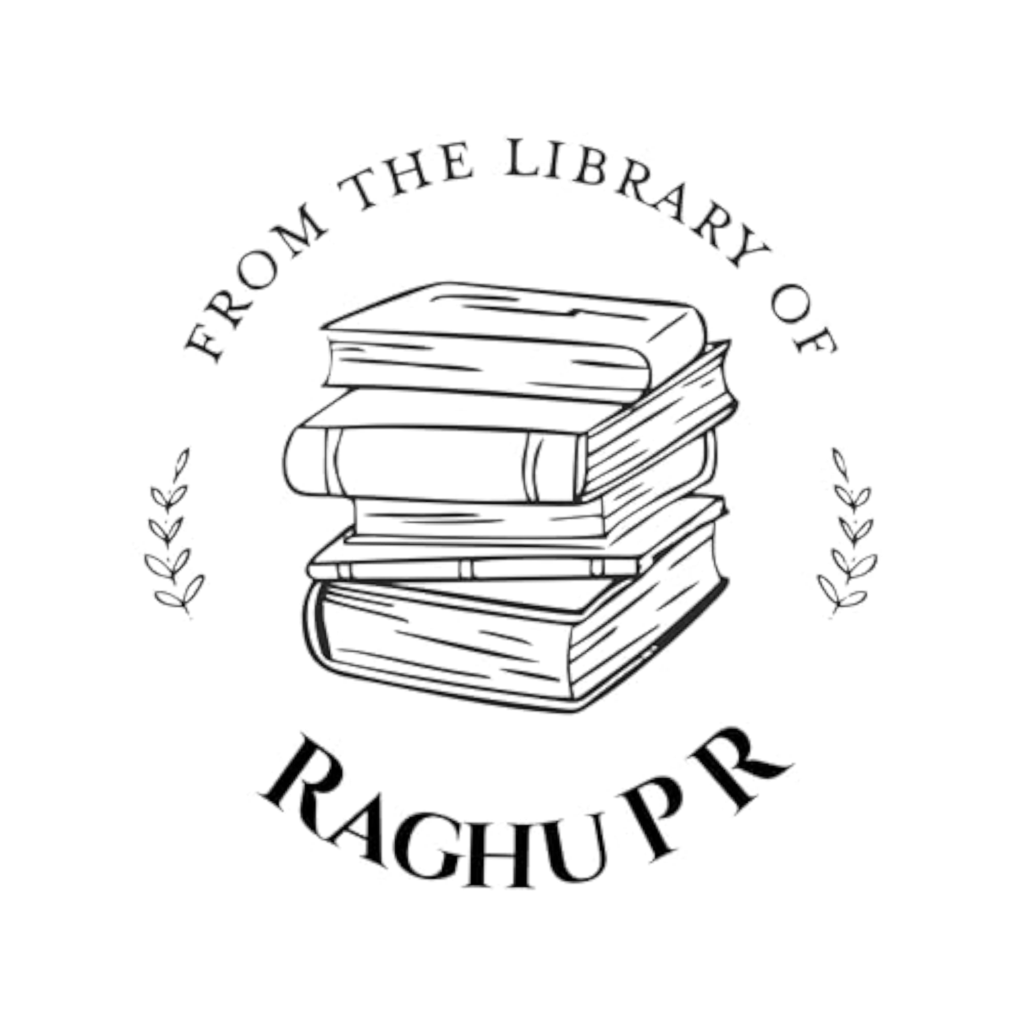 Personalised Wooden Book Stamp for Home Library