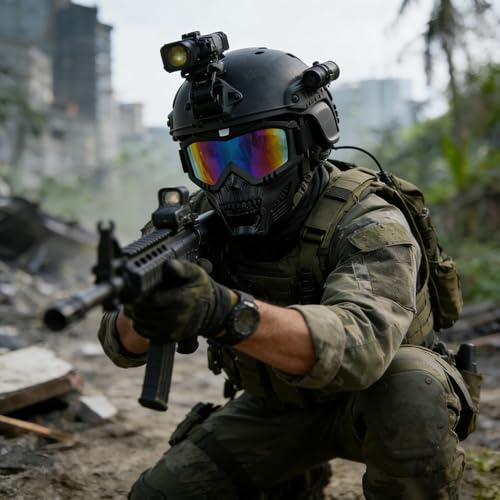 Image of Motorcycle Face Mask Full Face,Dirt Bike Goggles Motocross, ATV, Offroad, Riding Racing Goggles for Men Women