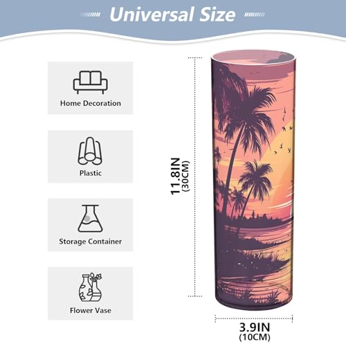 Vase de fleurs en plastique incassable style bouteille décorative moderne - 3