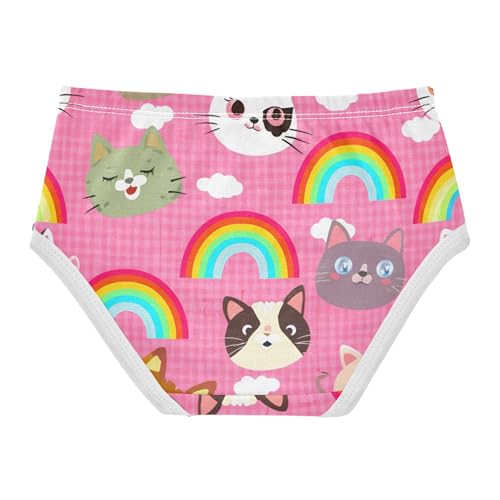 Cute Cartoon Cat Pink Toddlers Underwear Floral 2t Cotton Panties Little Girl Pattern Briefs Underpants2