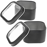 Boîte carrée en métal : idéale pour ranger le matériel de loisirs créatifs et les petits objets comme les bougies, le maquillage, les bonbons, etc