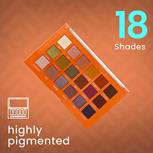 Ccolor Cosmetics - Spice, 18-Color Eyeshadow Palette Makeup, Highly Pigmented Eye Shadow Makeup, Eyeshadow Palette Matte And Metallic, Easy-To-Blend Eye Makeup Kit, Warm And Cool-Toned Neutrals #TOP1