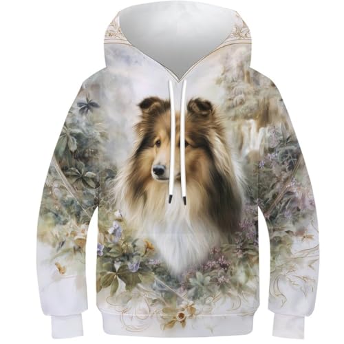 Sweat-shirt enfants à capuche 11-13 ans vêtement imprimé chien