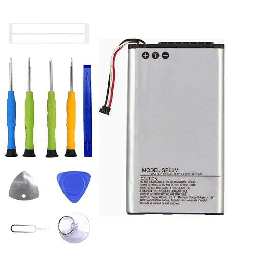 ERYNK Batería de repuesto SP65M compatible con Sony PS Vita (PCH 1000 / PCH 1004) / PS Vita (PCH 1100 / PCH 1104) Game Gamepad Joypad Battery Batería de repuesto con juego de herramientas
