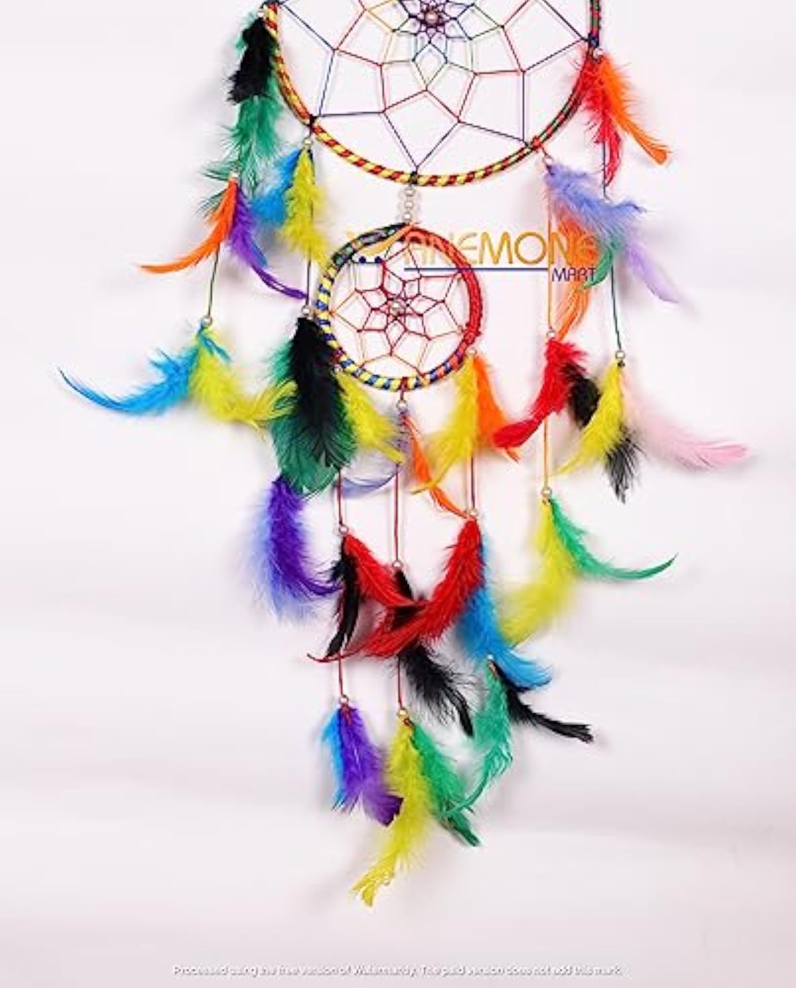 Multicolor Dream Catcher Wall Hanging with 6&3 inch Ring