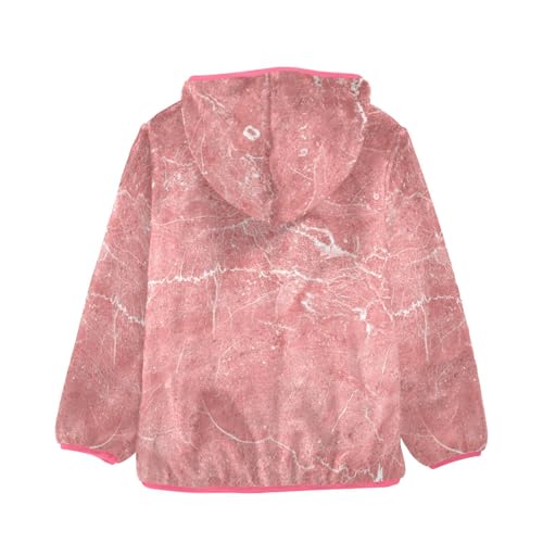 GuoChe Pink Marble Stone with White Baby Boy Fleece Jacket2