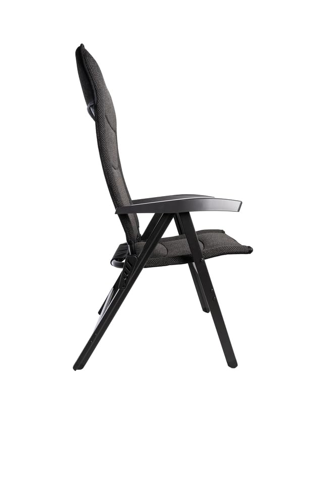 Westfield Noblesse Deluxe & Grande Campingstuhl, Klappbar, Outdoor Camping, Ergonomisch mit Kopfkissen, 100% Polyester, Dunkelbraun, 63-66x125-129x68cm, 4,8-5,1kg, Aluminium-Ovalrohr