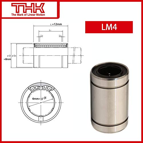 THK Linear Bearing LM4 4X8X12MM CNC Parts for Linear Shaft