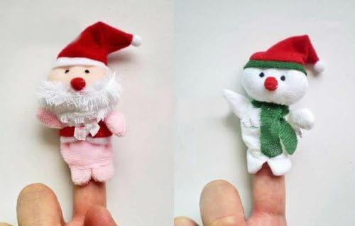 KiraToys 5x Christmas Finger Puppets. 5 styles per set: Reindeer, Snowman, Santa, Penguin and Teddy Bear