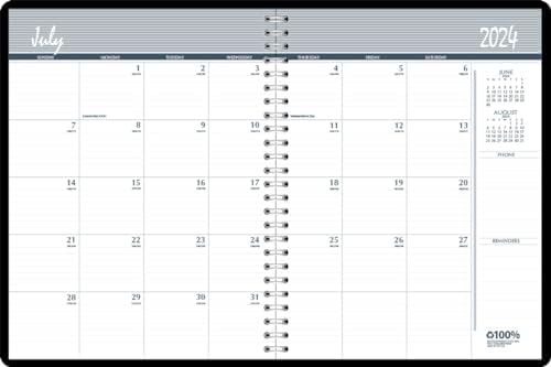 House of Doolittle 2024-2026 Monthly 2 Year Academic Planner, Black, 8.
