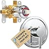 Hammerhead showers all metal single handle shower valve and trim kit chromevolume and temperature control rough in shower trim kit with valve pressure balance shower valve included  urban country home decor