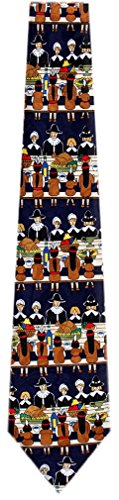 Mens Novelty Thanksgiving Theme Necktie Ties