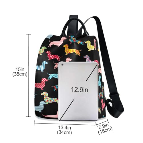 Sac à dos teckel noir antivol chic fermeture éclair arrière - 6