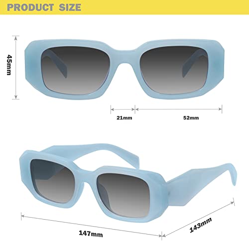 Image of mosanana Trendy Rectangle Sunglasses for Women Men-Goulding