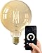 Produktbild CALEX Smart WLAN Glühbirne E27 Mit App und Kompatibel Alexa Sprachsteuerung, WiFi Filament Leuchtmittel, Lampe Dimmbar, Glas, 7 W, Warmweiß, 1 Stück (1er Pack)