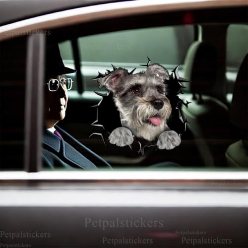 Image of Vinyl Dog Stickers - Dog Lover Car Decals (Schnauzer)