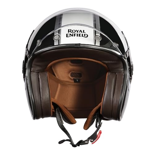 Image of Royal Enfield Spirit of SM ID ABS GL Green ISI and DOT Certified Riding Helmet (L) 58 Cm - High Impact Grade Thermoplastic & High Density EPS Liner for Superior Impact Protection and Durability