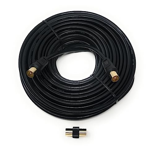 TV Aerial Coaxial Cable Male to Male RF Antenna Coax Lead Compatible with Sky SkyHD, Virgin, BT, Satellite TV, VCR