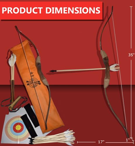Fins, Skins, Furs And Feathers B1V1 Fsff Enhanced Wooden Bow And Arrow For Kids 2-Bows 2-Four Arrow Quivers 16-Arrows W/ Feathers 10-Large Targets & 2-Armguards Great Archery Set thumb #3