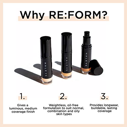 Haleys Re:form Liquid Lux Foundation (4.25) Vegan, Cruelty-Free Foundation Makeup - Even Skin Tone And Cover Blemishes & Imperfections With A Luminous Finish For Long-Lasting Wear #TOP4