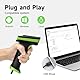 YANZEO Barcode-Scanner 1D/2D Handheld-Scanner kabellos und kabelgebunden Automatischer QR-Code-Scanner, Plug&Play Schnelles und genaues Barcode-Lesegerät für Supermarkt, Lagerhaus (SC2380)