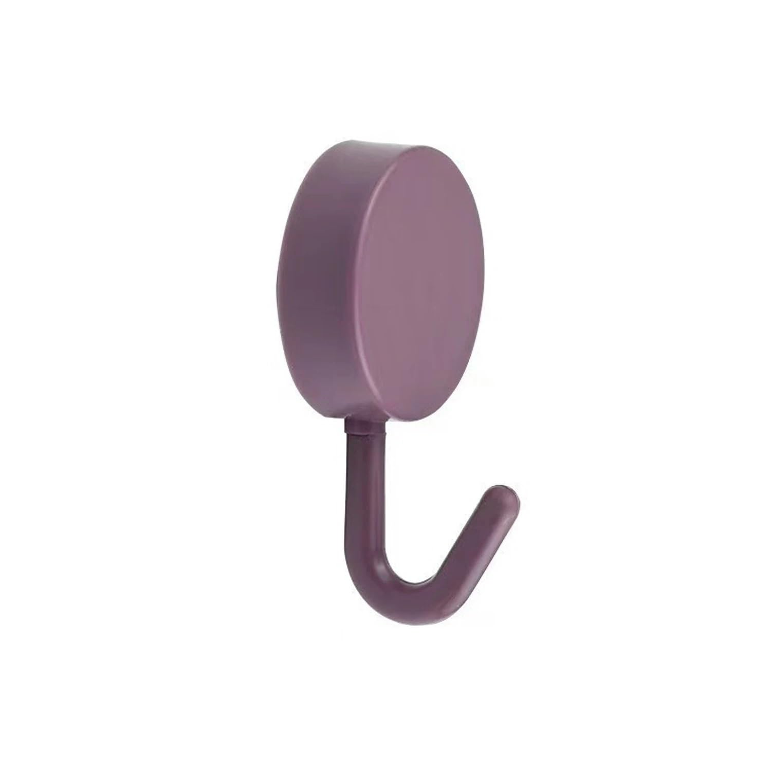 Xinxiyuan Purple 10Pcs Round Macaron Color Self-Adhesive Wall Hooks Practical, Decoration Key Towel Brackets(Purple)