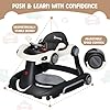 6 in 1 Foldable Baby Walker, Activity Baby Walker-Baby Bouncer, Rocker, Activity Center,Push Walker,Detachable Trampoline Mat, Adjustable Speed Rear Wheels and Height,Music & Lights,Ages 6-18 Months #5